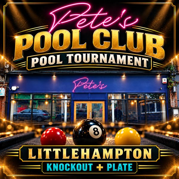 Poster or photo for Knockout and Plate Tournament at Pete's